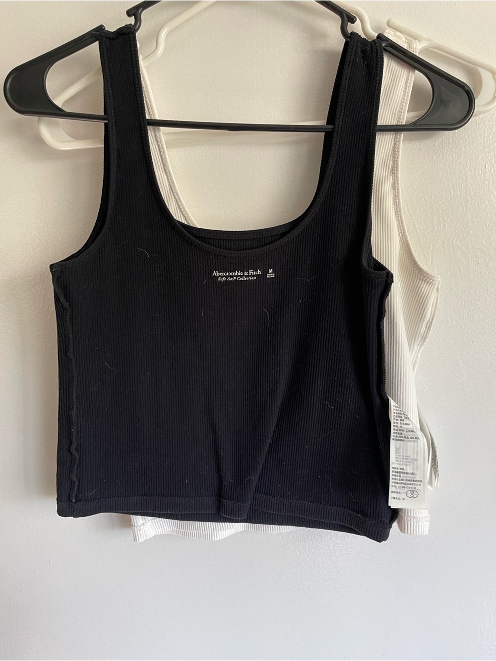 Abercrombie & Fitch Black Ribbed Cropped Tank